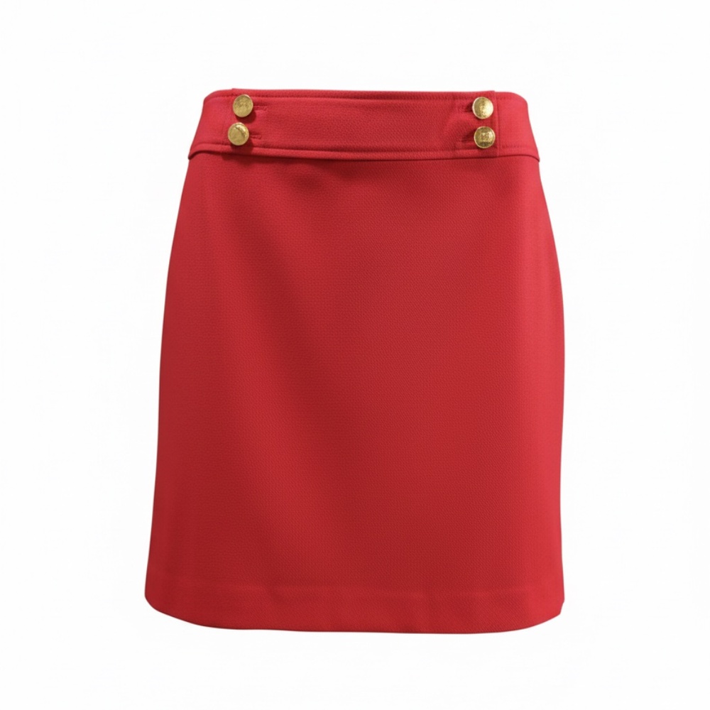LOFT Red Button Detail Mini Skirt – Size 4